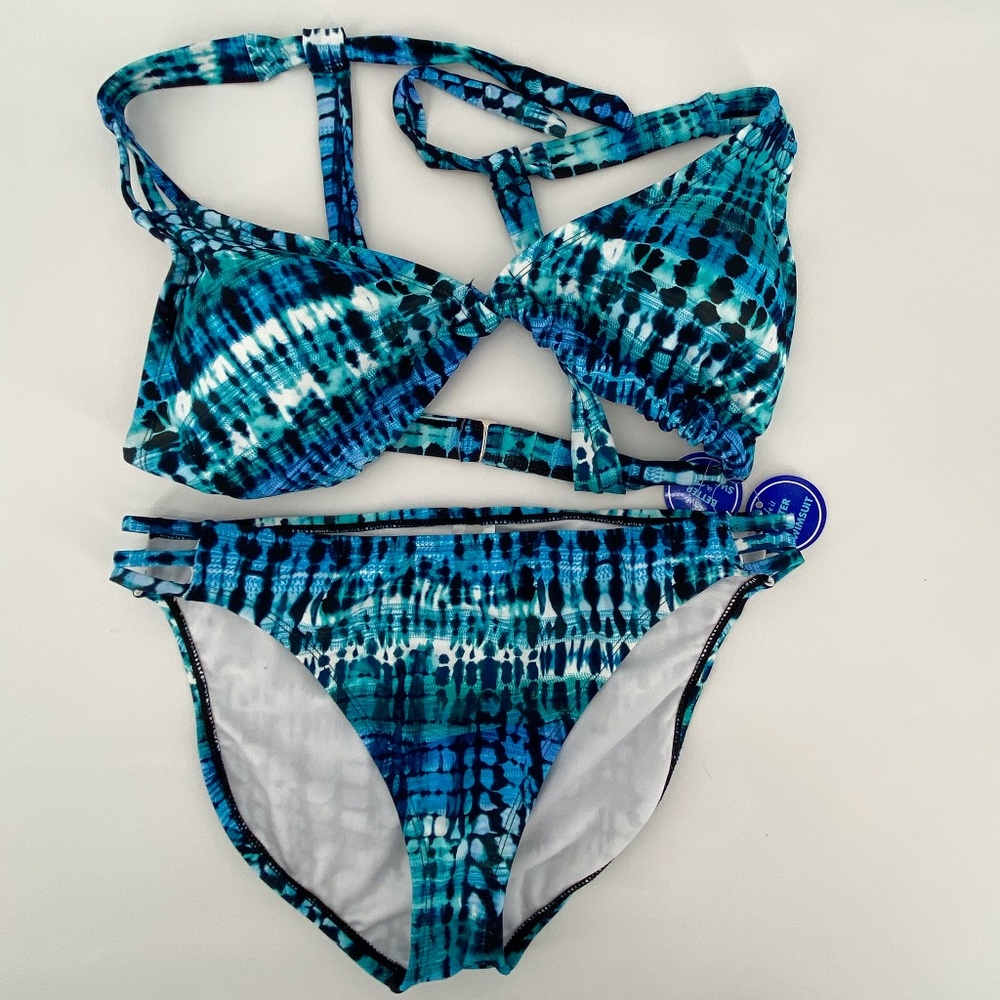 SWIM SUITS FOR ALL  MULTI COLOR HALTER BIKINI 16